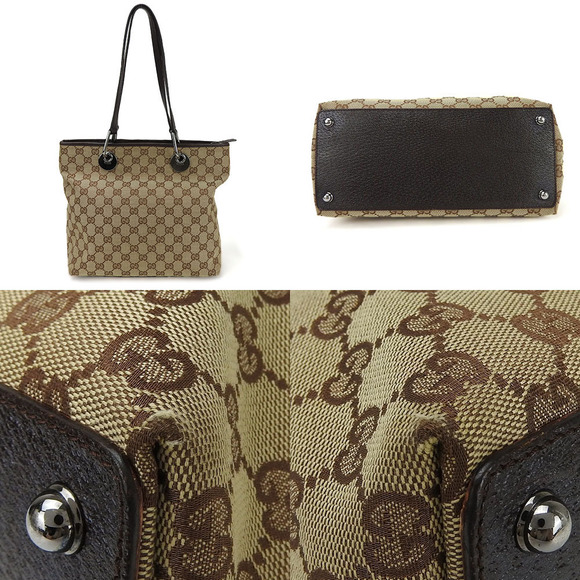 Gucci GUCCI GG Canvas Leather Tote Bag 139552 Canvas Tote Bag 139552 - Picture 4 of 11